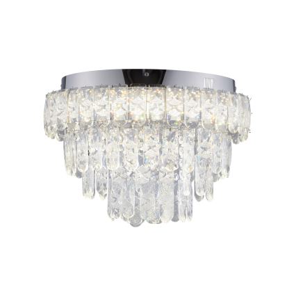 JUST LIGHT. 15092-17 - Plafonnier LED KULUNKA LED/33W/230V Ø 38 cm chrome brillant
