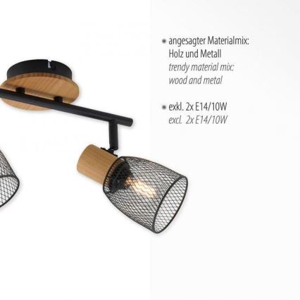 JUST LIGHT. 15192-79 - Spot TAMIS 2xE14/10W/230V