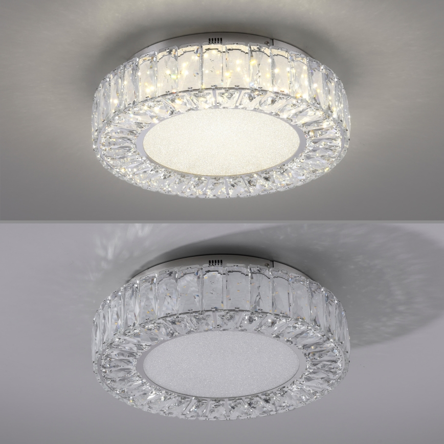 JUST LIGHT. 15221-17 - Plafonnier LED KULUNKA LED/32W/230V Ø 37 cm chrome brillant