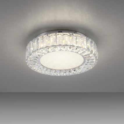 JUST LIGHT. 15221-17 - Plafonnier LED KULUNKA LED/32W/230V Ø 37 cm chrome brillant