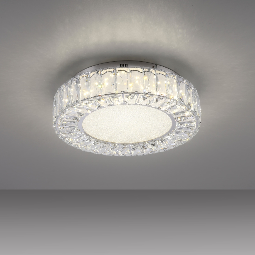 JUST LIGHT. 15221-17 - Plafonnier LED KULUNKA LED/32W/230V Ø 37 cm chrome brillant