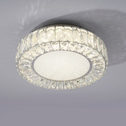 JUST LIGHT. 15221-17 - Plafonnier LED KULUNKA LED/32W/230V Ø 37 cm chrome brillant