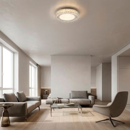 JUST LIGHT. 15222-17 - Plafonnier LED KULUNKA LED/46W/230V Ø 50 cm chromé brillant