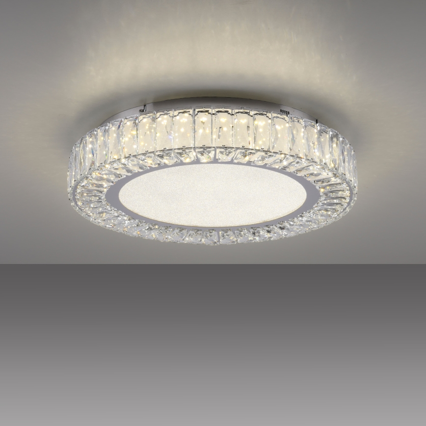 JUST LIGHT. 15222-17 - Plafonnier LED KULUNKA LED/46W/230V Ø 50 cm chromé brillant