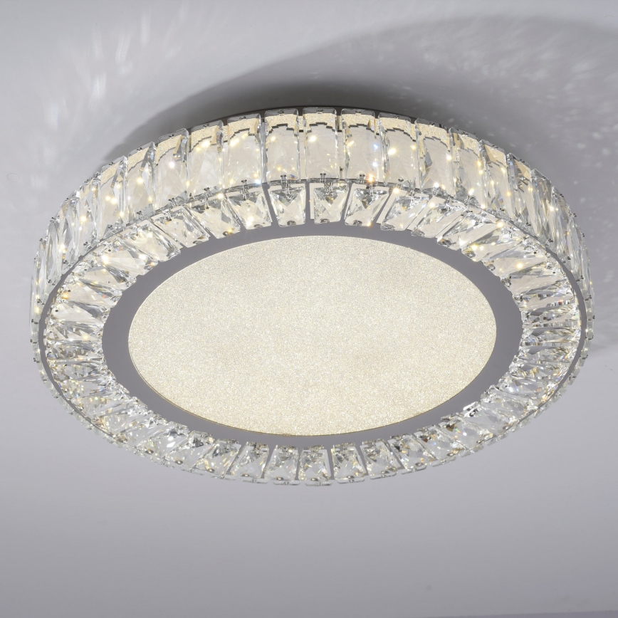 JUST LIGHT. 15222-17 - Plafonnier LED KULUNKA LED/46W/230V Ø 50 cm chromé brillant