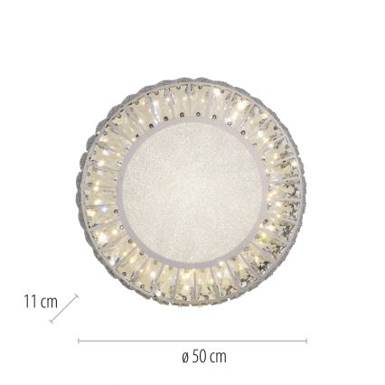 JUST LIGHT. 15222-17 - Plafonnier LED KULUNKA LED/46W/230V Ø 50 cm chromé brillant
