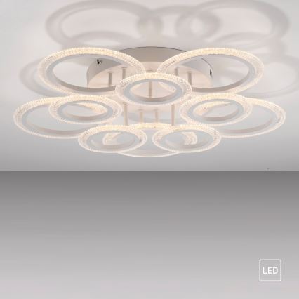 JUST LIGHT. 15268-16 - Plafonnier LED CRYSTALLO LED/48,5W/230V Ø 68,6 cm blanc