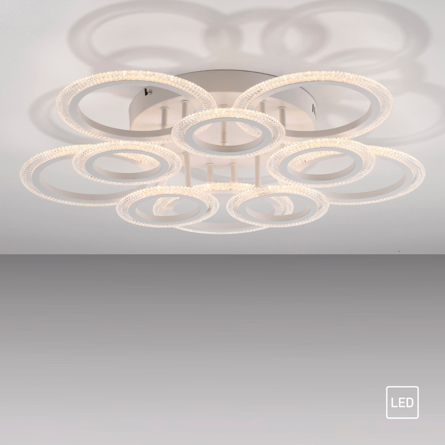 JUST LIGHT. 15268-16 - Plafonnier LED CRYSTALLO LED/48,5W/230V Ø 68,6 cm blanc