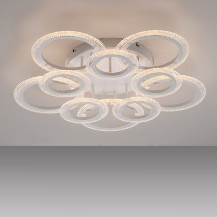 JUST LIGHT. 15268-16 - Plafonnier LED CRYSTALLO LED/48,5W/230V Ø 68,6 cm blanc
