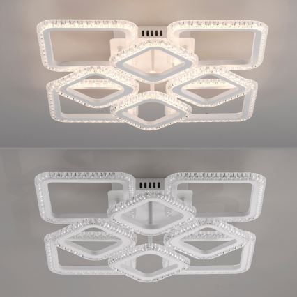 JUST LIGHT. 15269-16 - Plafonnier LED CRYSTALLO LED/43,5W/230V 49x49 cm blanc