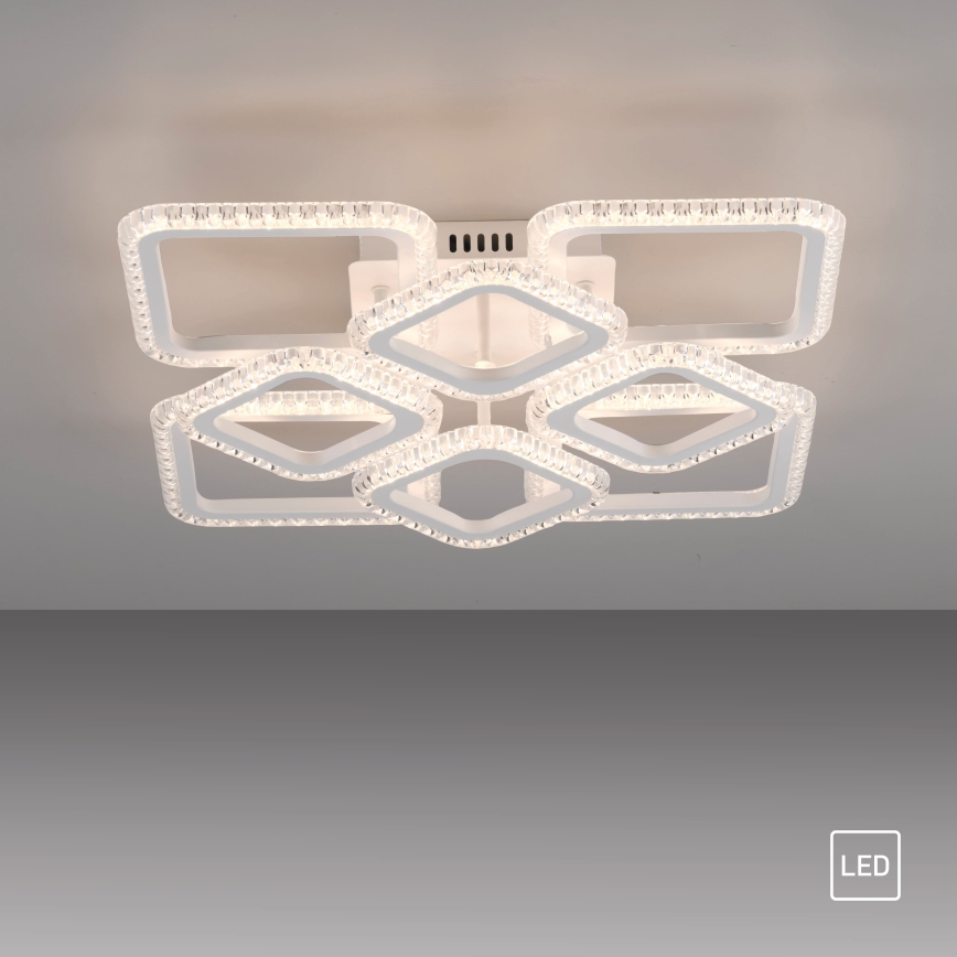 JUST LIGHT. 15269-16 - Plafonnier LED CRYSTALLO LED/43,5W/230V 49x49 cm blanc