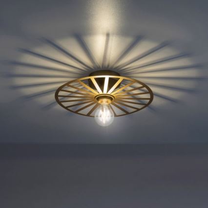 JUST LIGHT. 15635-60 - Plafonnier SPIKE 1xE27/40W/230V d. 30 cm laiton
