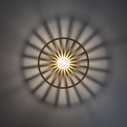 JUST LIGHT. 15635-60 - Plafonnier SPIKE 1xE27/40W/230V d. 30 cm laiton