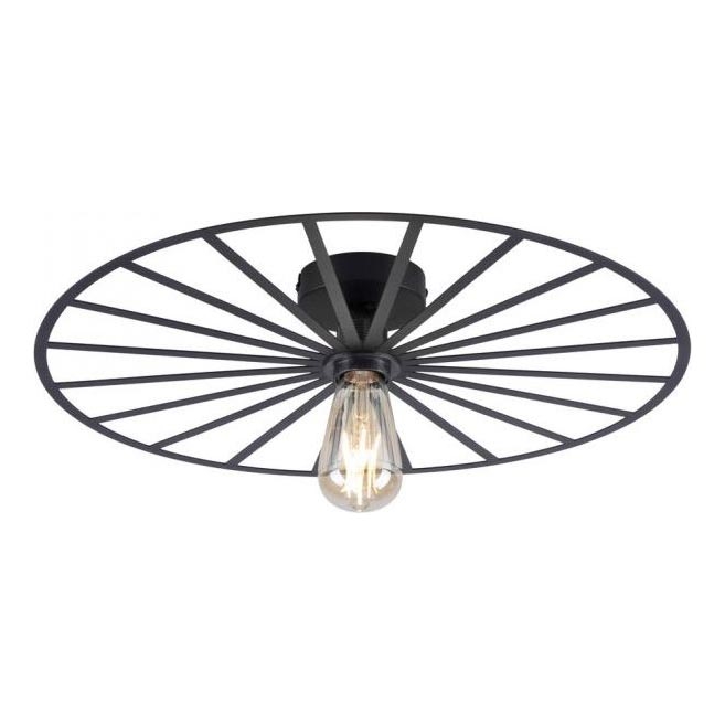 JUST LIGHT. 15636-18 - Plafonnier SPIKE 1xE27/40W/230V d. 50 cm noir