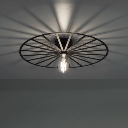 JUST LIGHT. 15636-18 - Plafonnier SPIKE 1xE27/40W/230V d. 50 cm noir