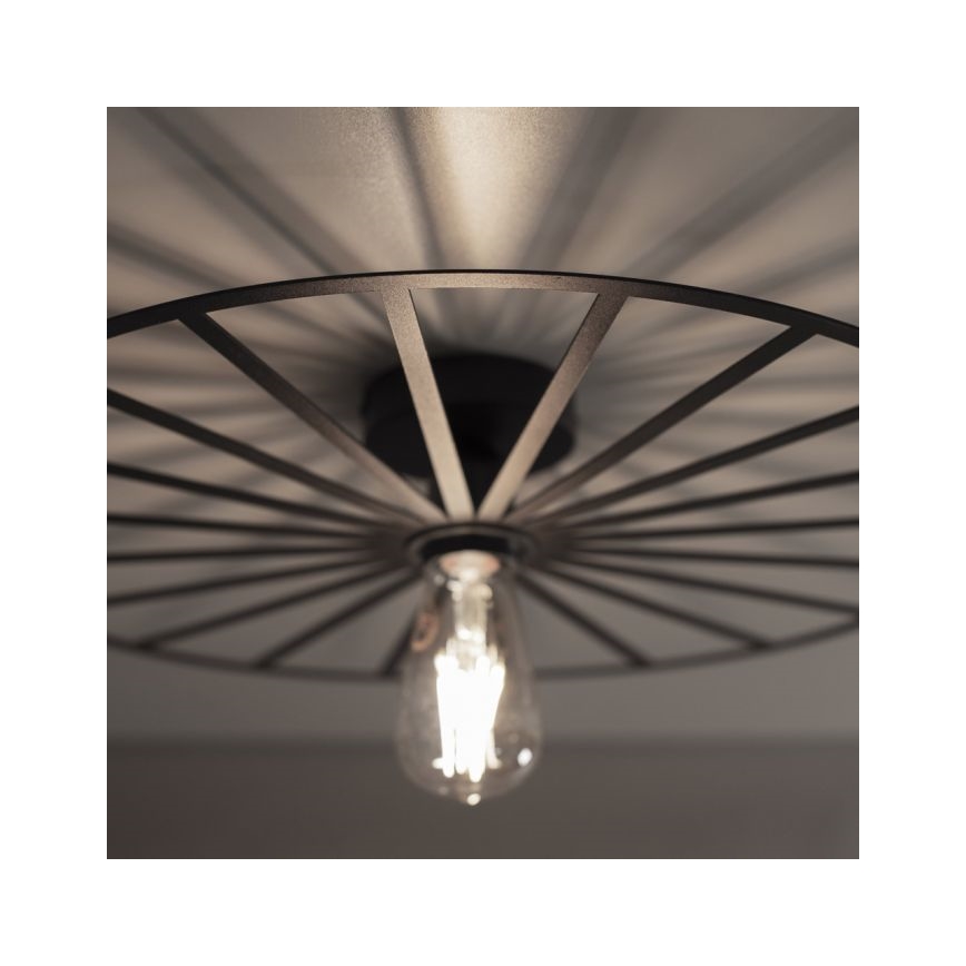 JUST LIGHT. 15636-18 - Plafonnier SPIKE 1xE27/40W/230V d. 50 cm noir