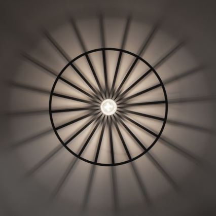 JUST LIGHT. 15636-18 - Plafonnier SPIKE 1xE27/40W/230V d. 50 cm noir