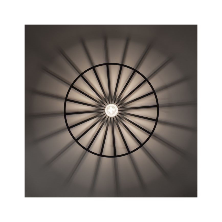 JUST LIGHT. 15636-18 - Plafonnier SPIKE 1xE27/40W/230V d. 50 cm noir
