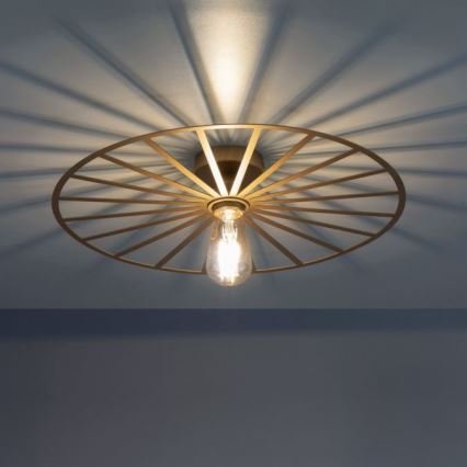 JUST LIGHT. 15636-60 - Plafonnier SPIKE 1xE27/40W/230V d. 50 cm laiton
