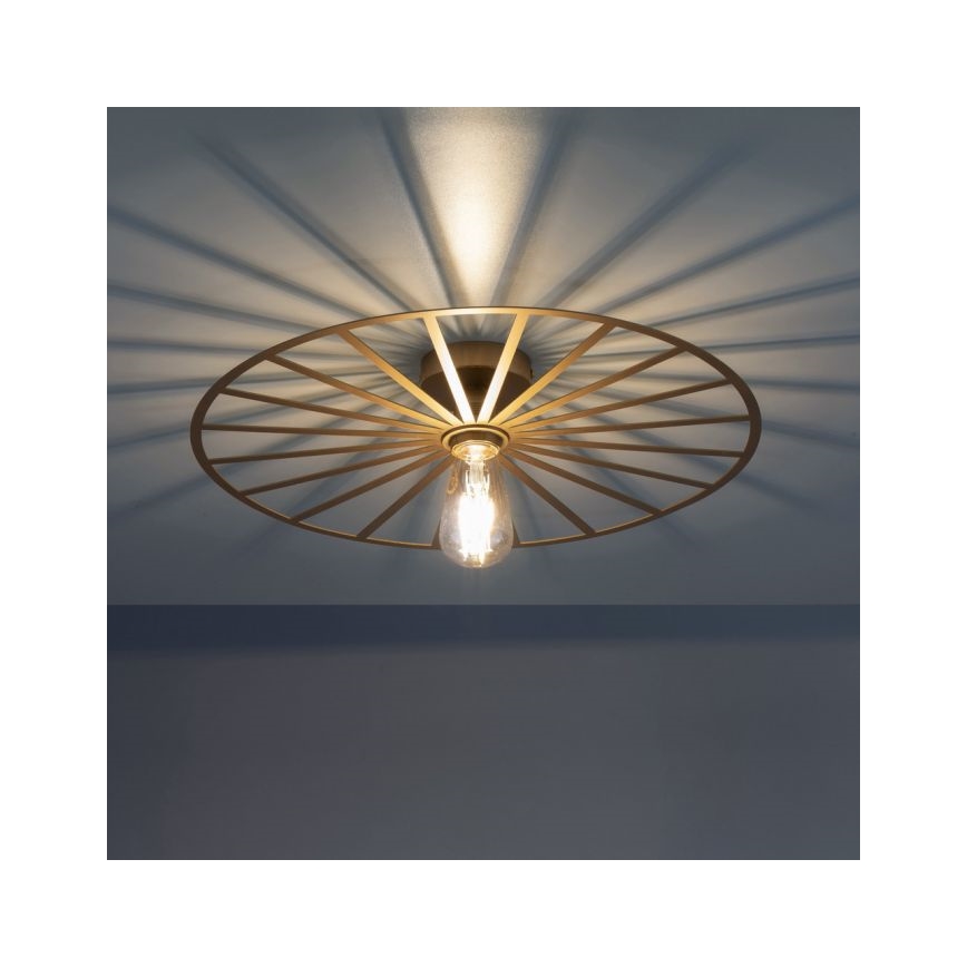 JUST LIGHT. 15636-60 - Plafonnier SPIKE 1xE27/40W/230V d. 50 cm laiton