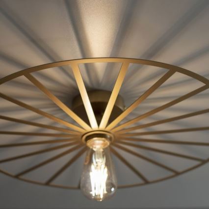 JUST LIGHT. 15636-60 - Plafonnier SPIKE 1xE27/40W/230V d. 50 cm laiton