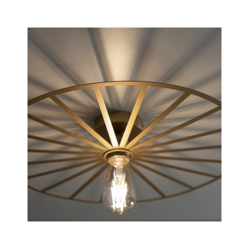 JUST LIGHT. 15636-60 - Plafonnier SPIKE 1xE27/40W/230V d. 50 cm laiton