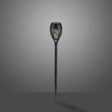 JUST LIGHT. 19106-18-3 - LOT 3x Lampe solaire FACKEL LED/0,24W/3,7V IP44 noir