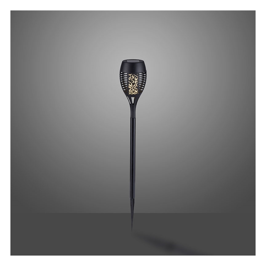 JUST LIGHT. 19106-18-3 - LOT 3x Lampe solaire FACKEL LED/0,24W/3,7V IP44 noir