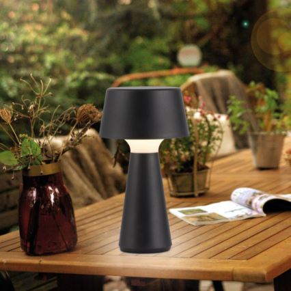 JUST LIGHT. 19260-18 - Lampe d'extérieur à intensité variable ABERA LED/3W/3,7V 2000 mAh USB IP54 noir