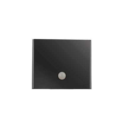 JUST LIGHT. 19471-18 - Applique murale extérieure avec détecteur AMIN 2xLED/1,25W/3,7V 4400mAh IP44 noir