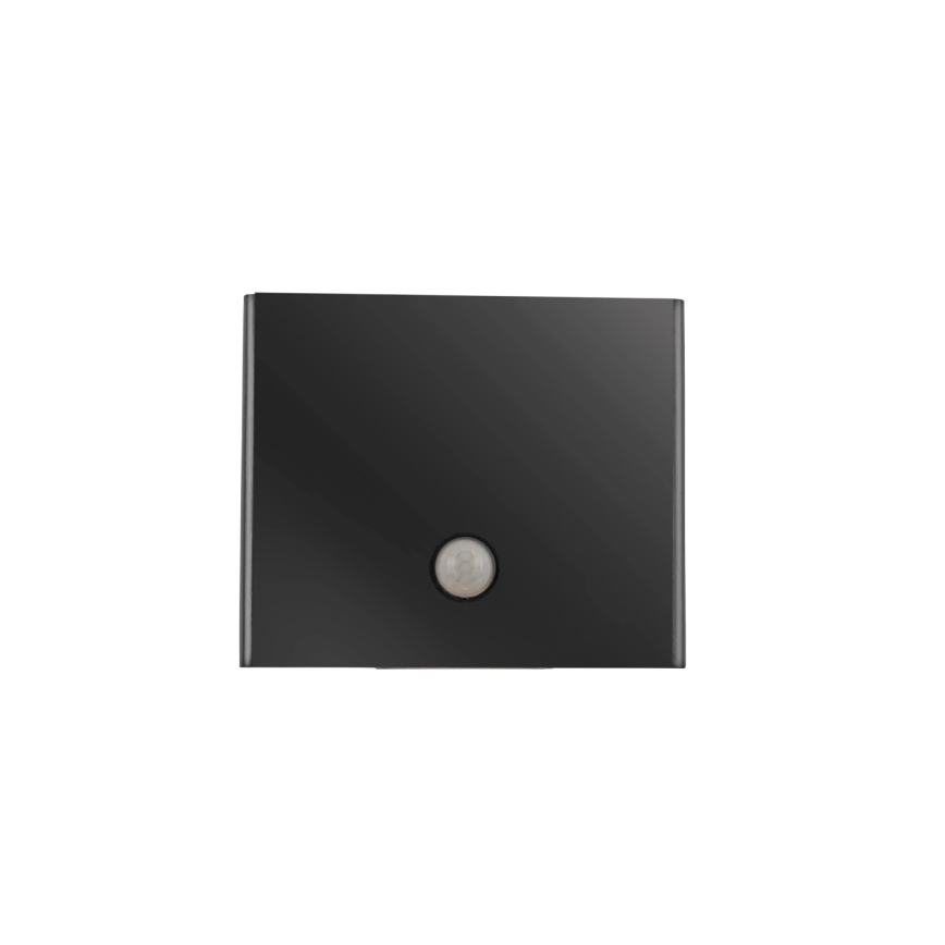 JUST LIGHT. 19471-18 - Applique murale extérieure avec détecteur AMIN 2xLED/1,25W/3,7V 4400mAh IP44 noir