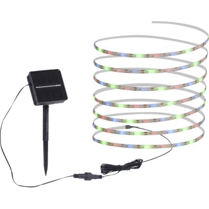JUST LIGHT. 19971-18 - Ruban LED solaire RGB TEANIA LED/3,7 V 5 m 1200 mAh IP44 noir