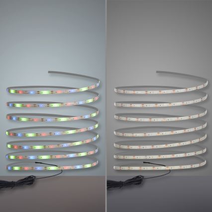 JUST LIGHT. 19971-18 - Ruban LED solaire RGB TEANIA LED/3,7 V 5 m 1200 mAh IP44 noir