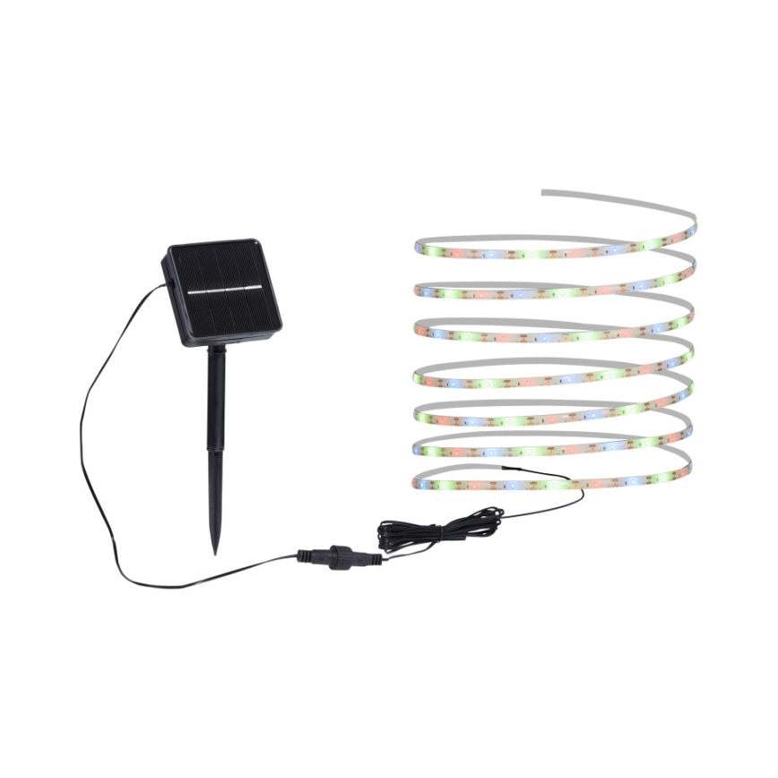 JUST LIGHT. 19971-18 - Ruban LED solaire RGB TEANIA LED/3,7 V 5 m 1200 mAh IP44 noir