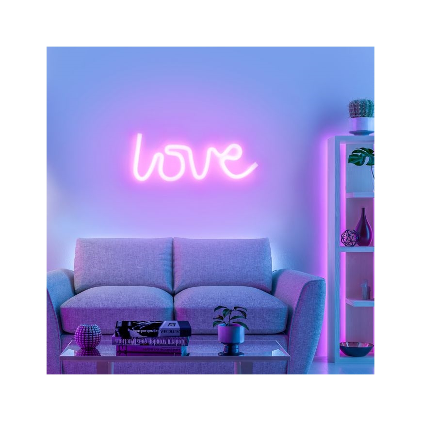 JUST LIGHT. 85021-87 - Décoration murale néon NEON LED/6,5W/5V Love