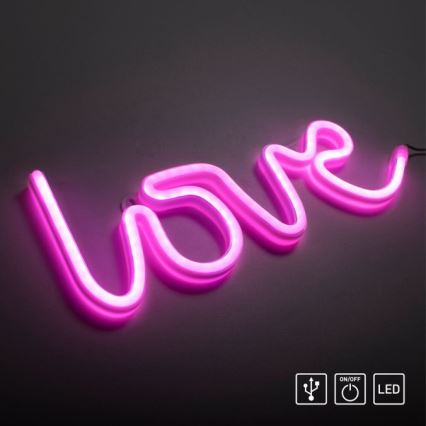 JUST LIGHT. 85021-87 - Décoration murale néon NEON LED/6,5W/5V Love