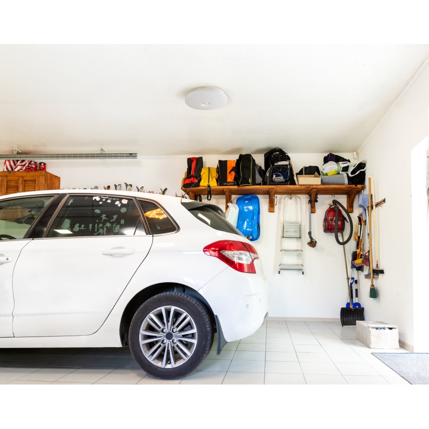 Plafonnier LED avec détecteur de mouvement et détecteur crépusculaire FOGLER LED/17W/230V Ø 33 cm