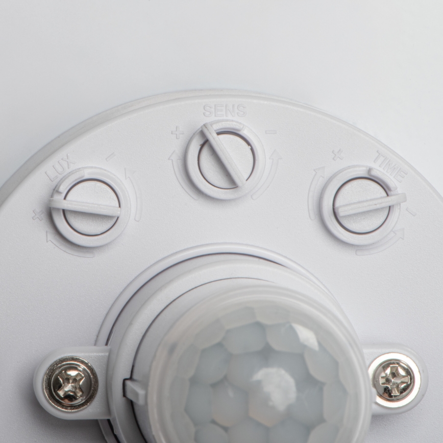 Plafonnier LED avec détecteur de mouvement et détecteur crépusculaire FOGLER LED/17W/230V Ø 33 cm