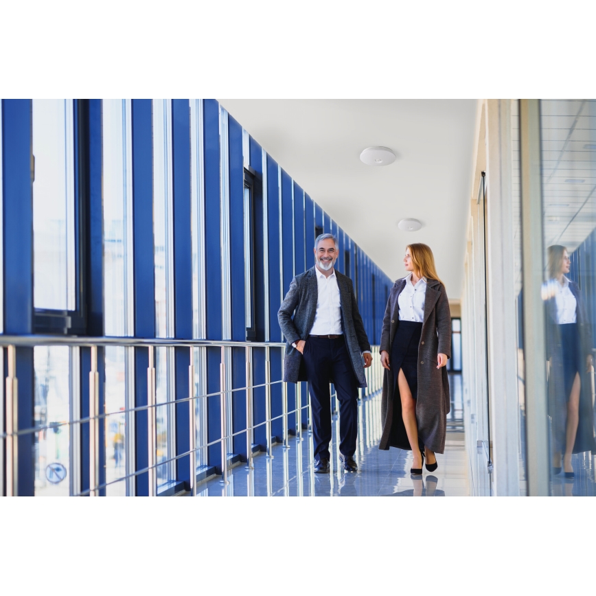 Plafonnier LED FOGLER LED/24W/230V Ø 38 cm, avec détecteur de mouvement et capteur crépusculaire