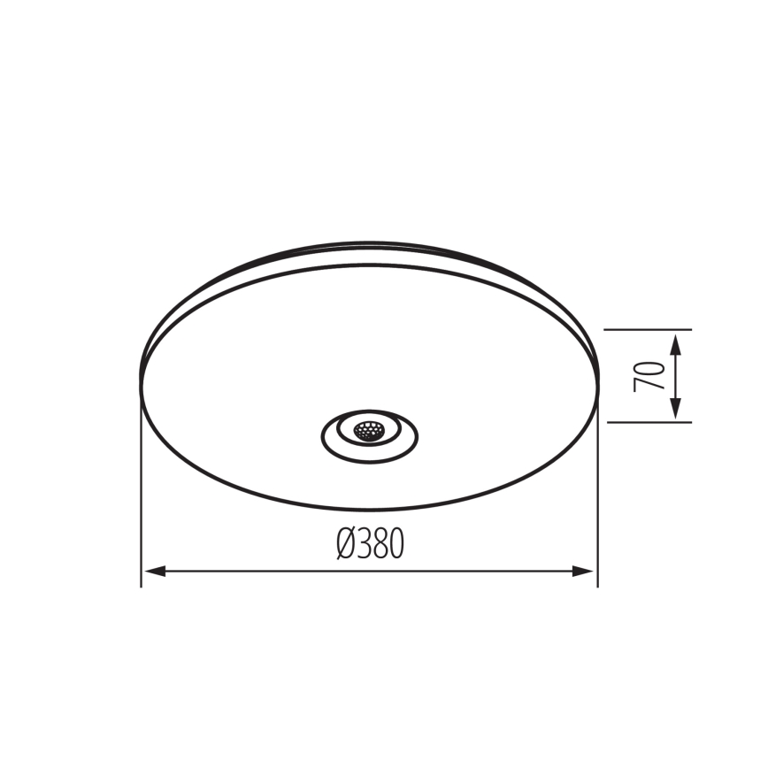 Plafonnier LED FOGLER LED/24W/230V Ø 38 cm, avec détecteur de mouvement et capteur crépusculaire