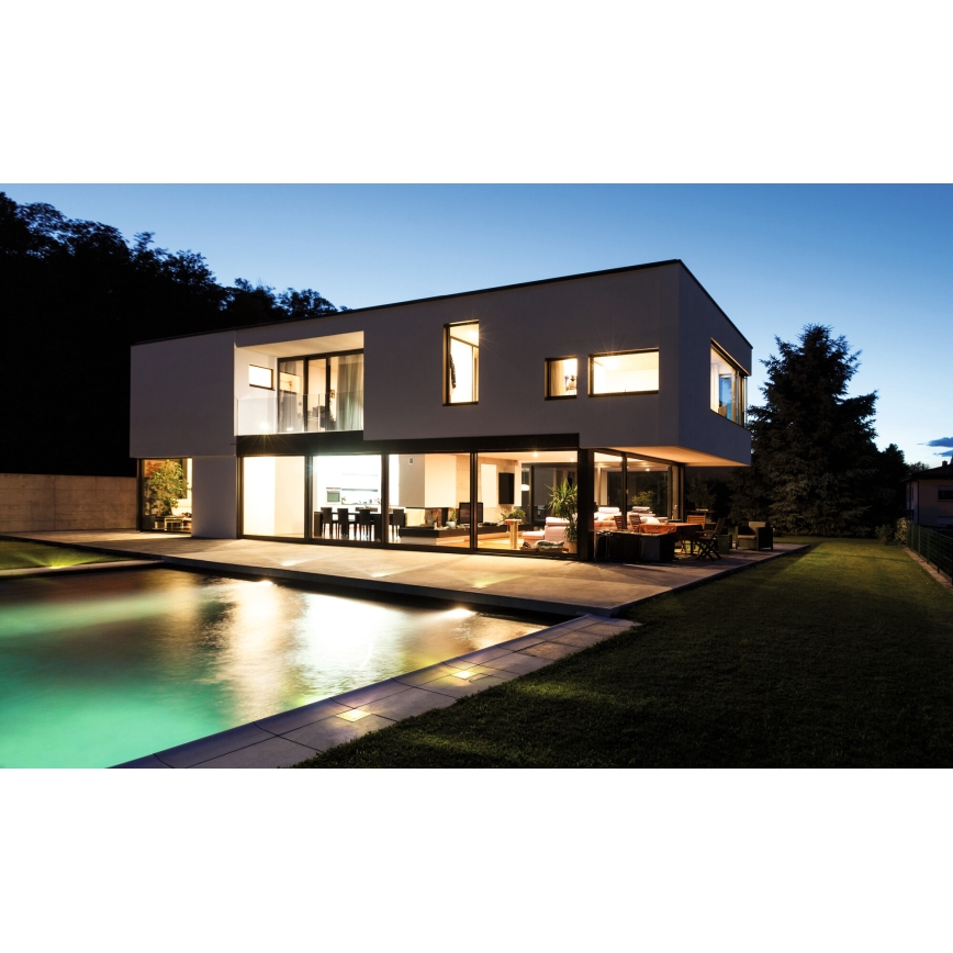 Luminaire encastré au sol extérieur GORDO LED/1W/230V 9,5x9,5 cm IP67 en acier inoxydable, résistant au passage des véhicules