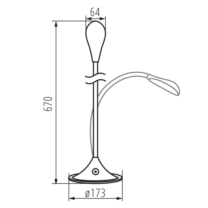Lampe de table flexible à intensité variable FRANCO LED/6,8W/230V noir