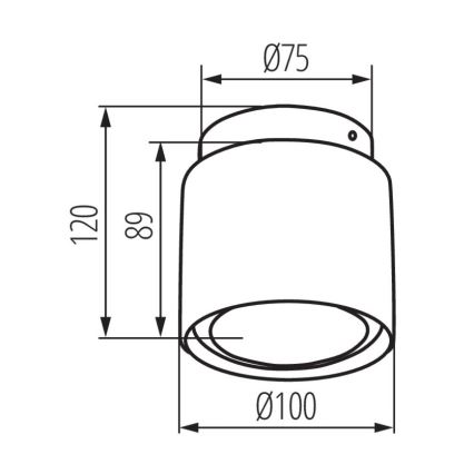 Plafonnier LED SONOR 1xGU10/10W/230V + LED/4W noir