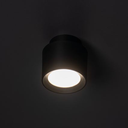 Spot LED SONOR 6W/230V (3000/4000/5700 K) + LED 1,5W 2200K, Ø 9 cm, noir