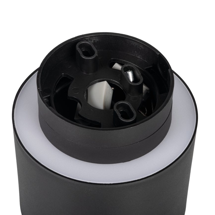 Spot LED SONOR 6W/230V (3000/4000/5700 K) + LED 1,5W 2200K, Ø 9 cm, noir