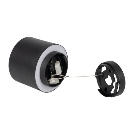 Spot LED SONOR 6W/230V (3000/4000/5700 K) + LED 1,5W 2200K, Ø 9 cm, noir
