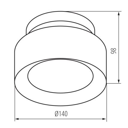 Spot LED SONOR LED/12W/230V 3000/4000/5700K + LED/1,5W 2200K, Ø 14 cm, blanc