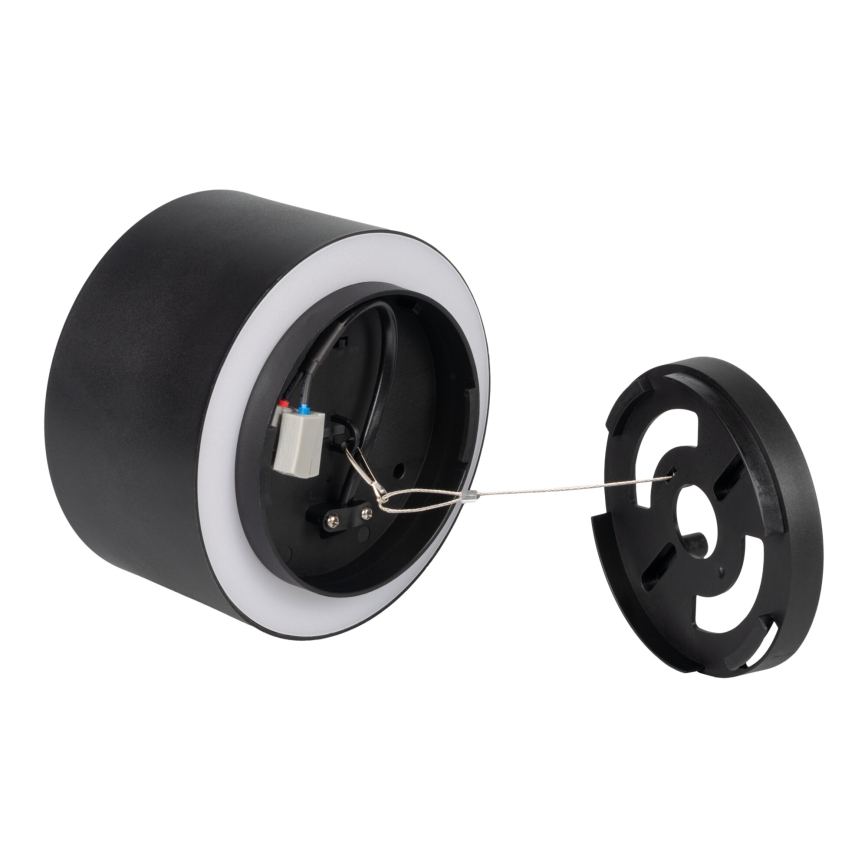 Spot LED SONOR LED/12W/230V 3000/4000/5700K + LED/1,5W 2200K Ø 14 cm noir