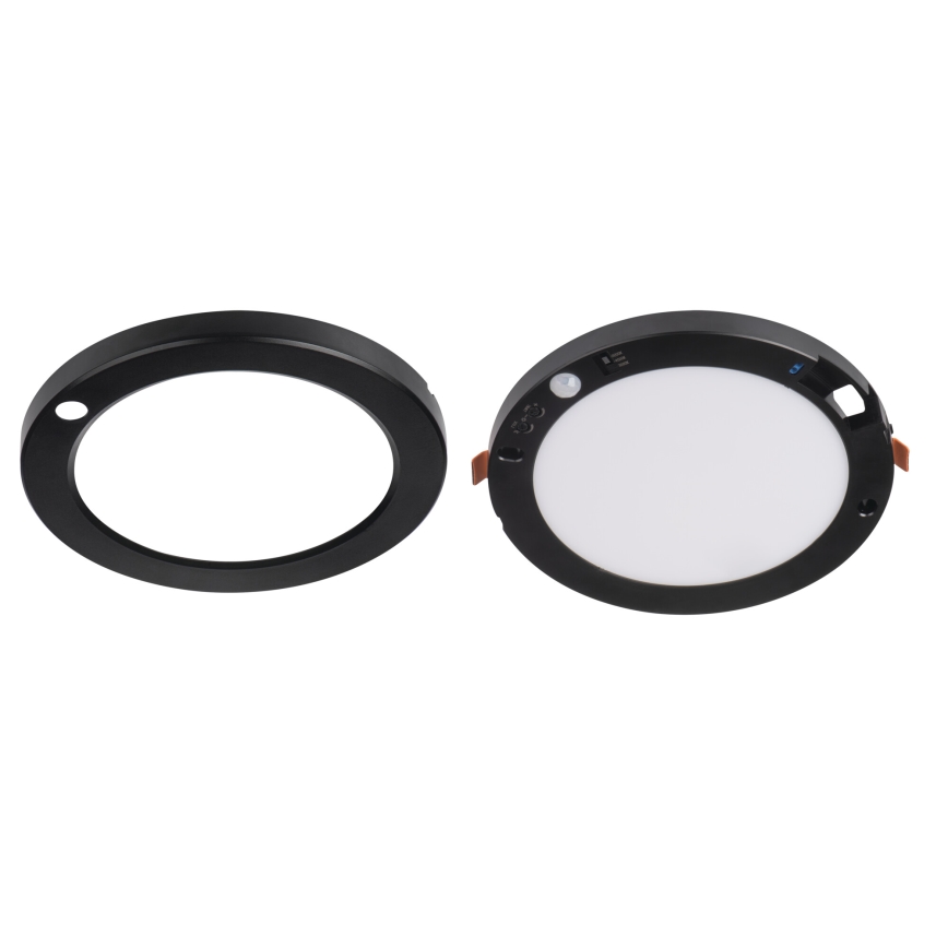 Plafonnier/ spot encastrable avec détecteur de mouvement 2en1 ERGA LED/17W/230V 3000/4000/6500K noir