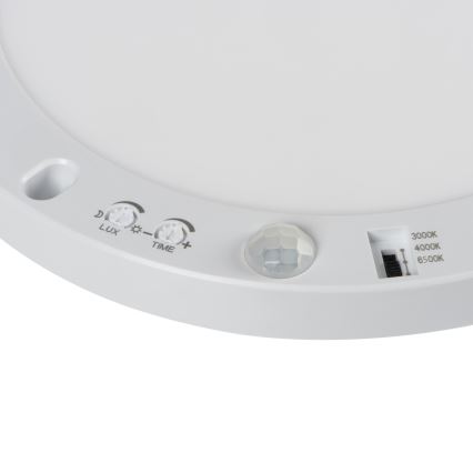 Plafonnier/ spot encastrable avec détecteur de mouvement 2en1 ERGA LED/17W/230V 3000/4000/6500K noir